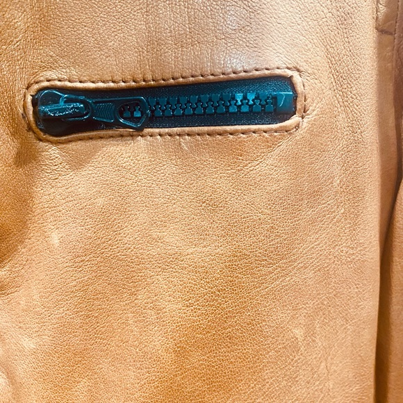 GAP Leather Bomber Jacket - Picture 2 of 9